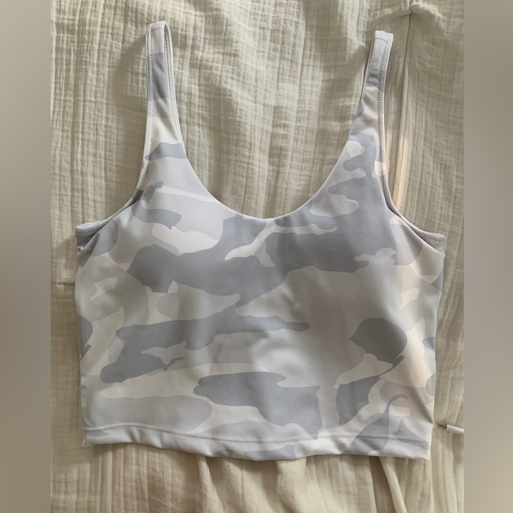 White camo workout top